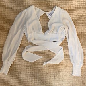 Cropped Low Cut Blouse